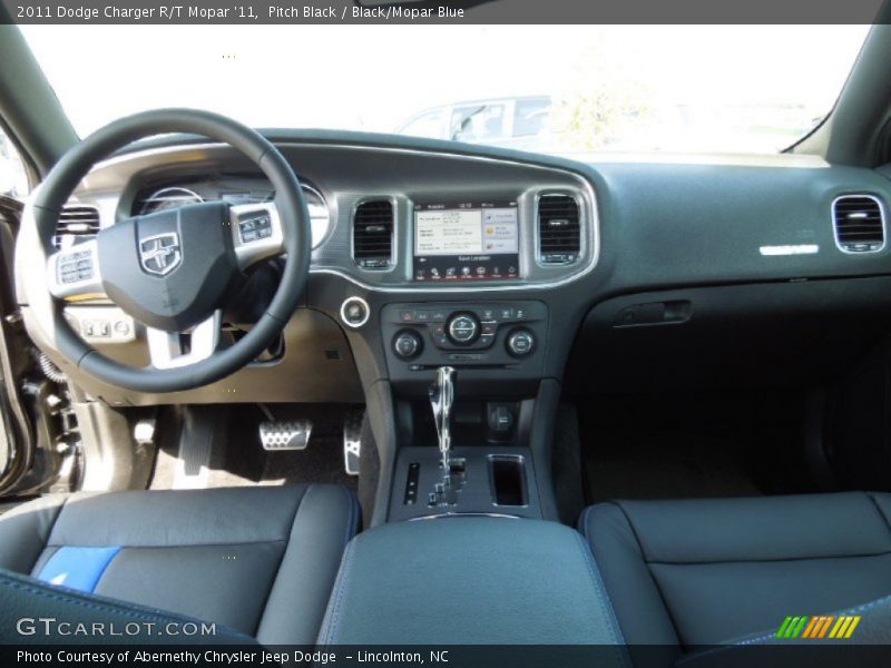 Pitch Black / Black/Mopar Blue 2011 Dodge Charger R/T Mopar '11