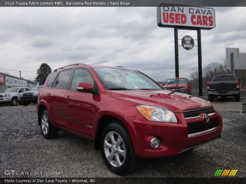 Barcelona Red Metallic / Sand Beige 2010 Toyota RAV4 Limited 4WD