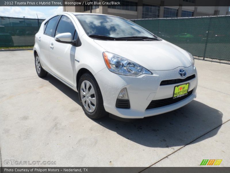 Moonglow / Light Blue Gray/Black 2012 Toyota Prius c Hybrid Three