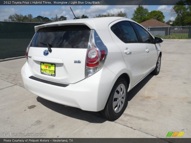 Moonglow / Light Blue Gray/Black 2012 Toyota Prius c Hybrid Three