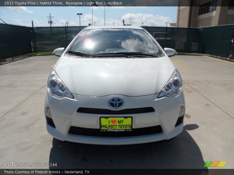 Moonglow / Light Blue Gray/Black 2012 Toyota Prius c Hybrid Three
