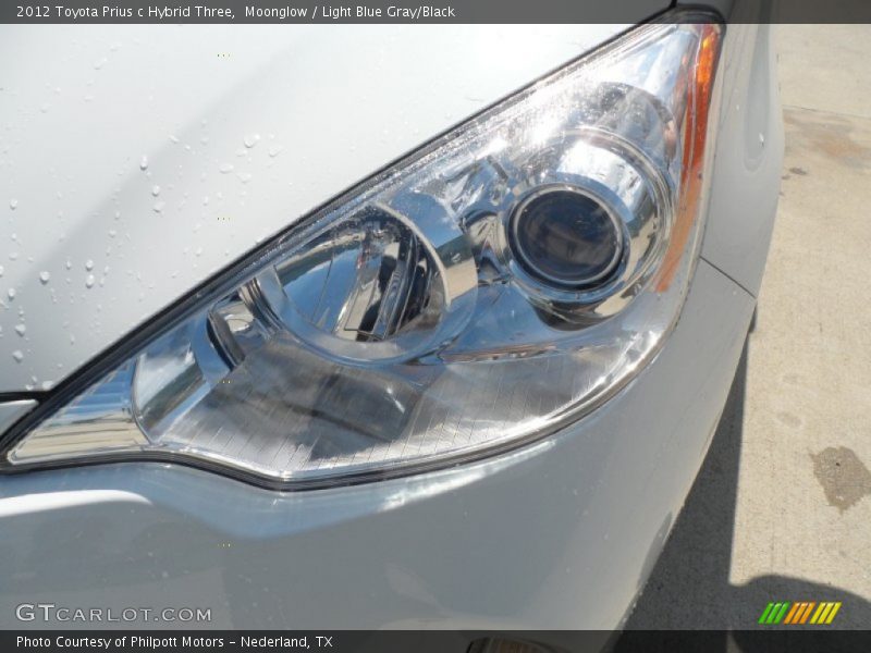 Moonglow / Light Blue Gray/Black 2012 Toyota Prius c Hybrid Three