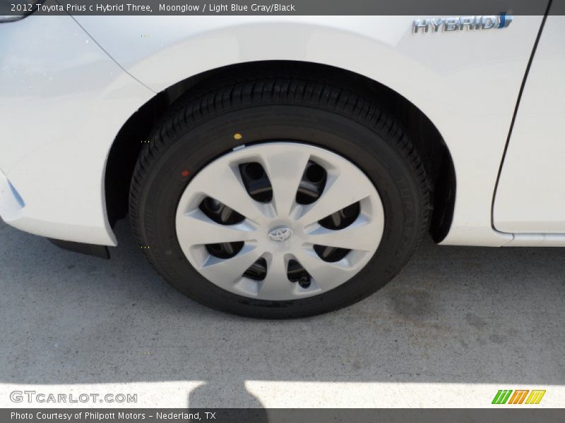 Moonglow / Light Blue Gray/Black 2012 Toyota Prius c Hybrid Three