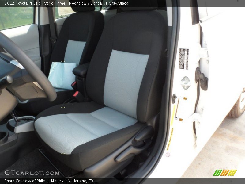  2012 Prius c Hybrid Three Light Blue Gray/Black Interior