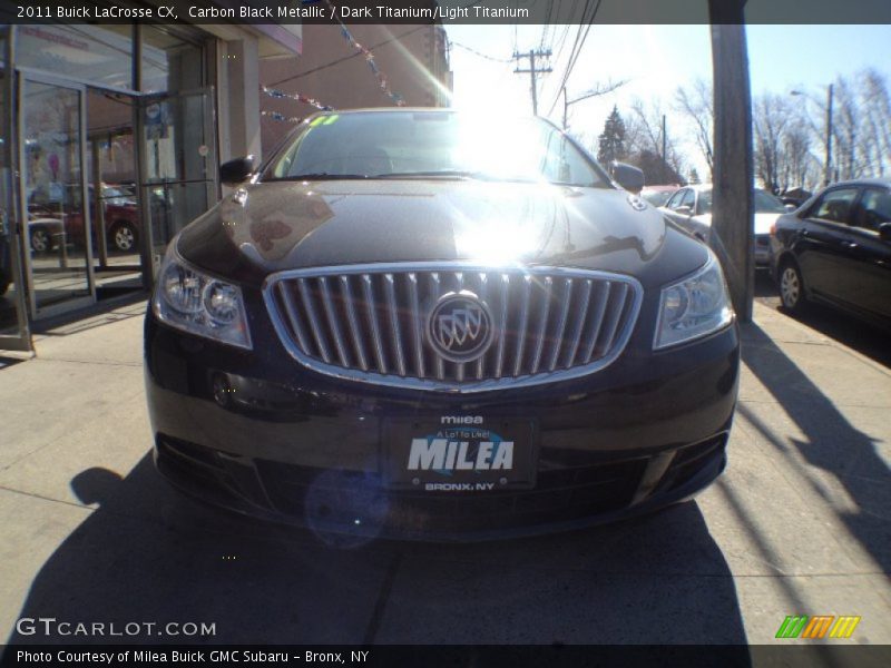 Carbon Black Metallic / Dark Titanium/Light Titanium 2011 Buick LaCrosse CX