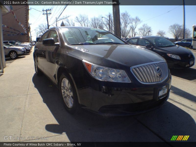 Carbon Black Metallic / Dark Titanium/Light Titanium 2011 Buick LaCrosse CX