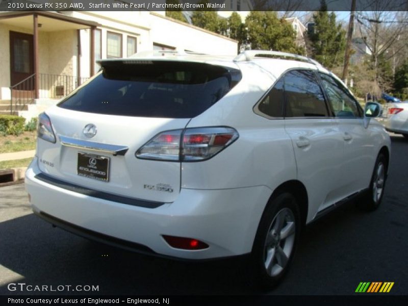 Starfire White Pearl / Parchment/Brown Walnut 2010 Lexus RX 350 AWD