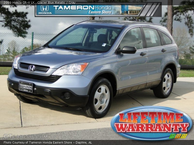 Glacier Blue Metallic / Gray 2009 Honda CR-V LX