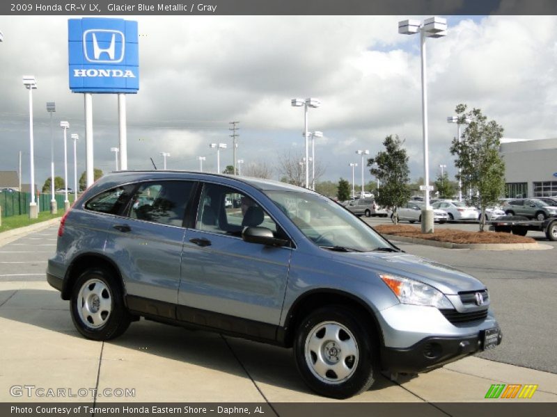 Glacier Blue Metallic / Gray 2009 Honda CR-V LX