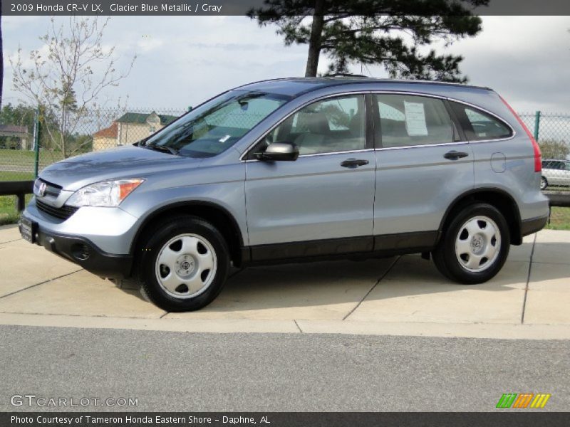 Glacier Blue Metallic / Gray 2009 Honda CR-V LX