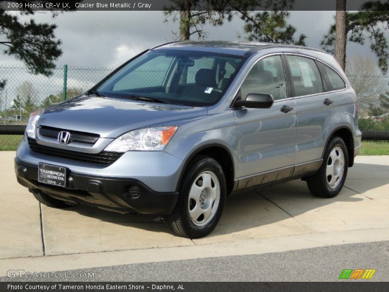 Glacier Blue Metallic / Gray 2009 Honda CR-V LX
