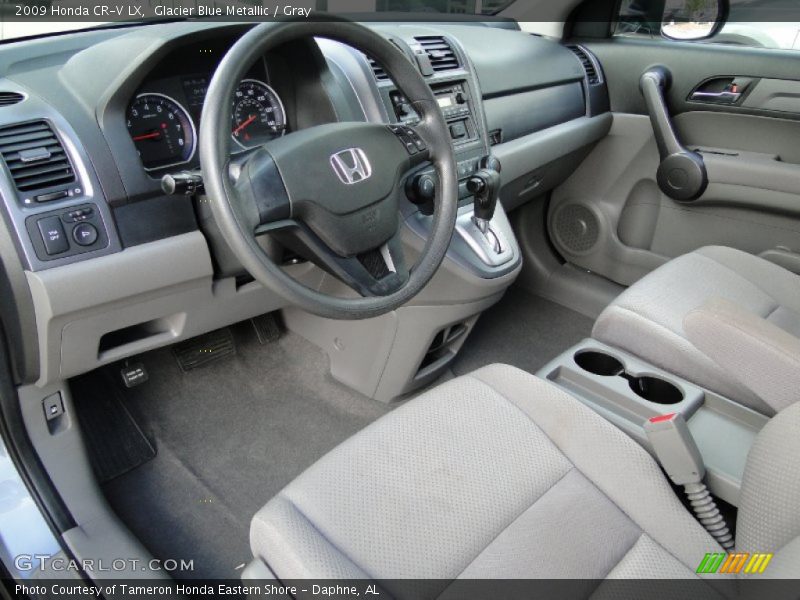 Glacier Blue Metallic / Gray 2009 Honda CR-V LX