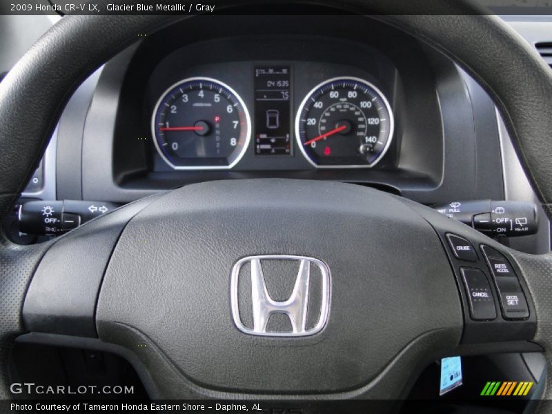 Glacier Blue Metallic / Gray 2009 Honda CR-V LX