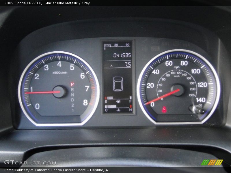 Glacier Blue Metallic / Gray 2009 Honda CR-V LX