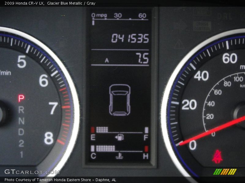 Glacier Blue Metallic / Gray 2009 Honda CR-V LX