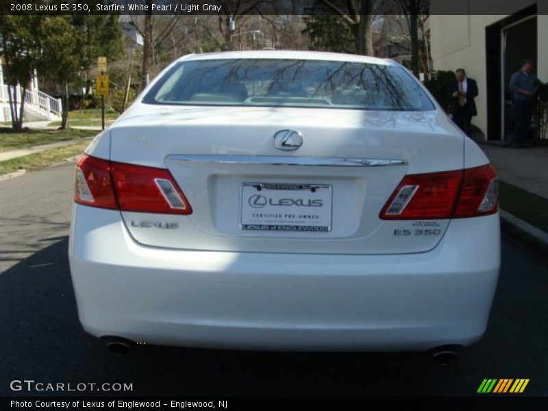 Starfire White Pearl / Light Gray 2008 Lexus ES 350