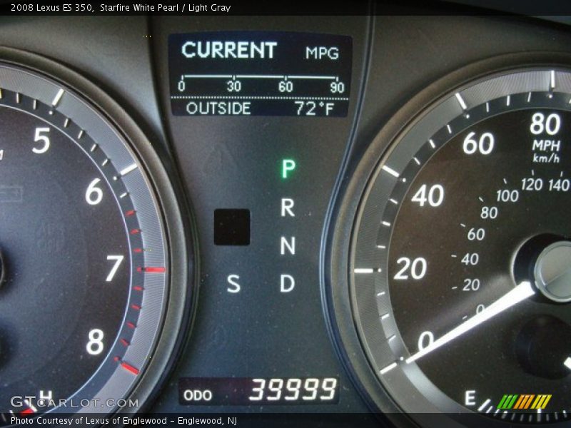 Starfire White Pearl / Light Gray 2008 Lexus ES 350