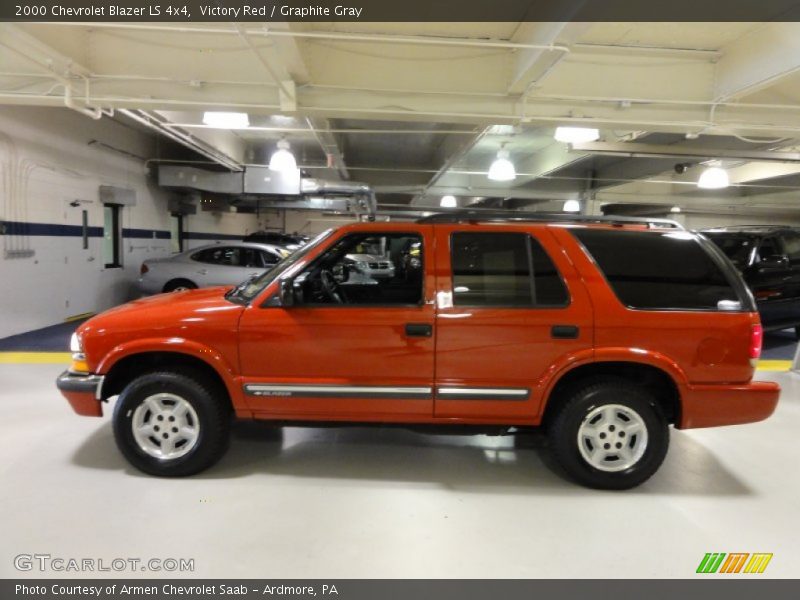 Victory Red / Graphite Gray 2000 Chevrolet Blazer LS 4x4