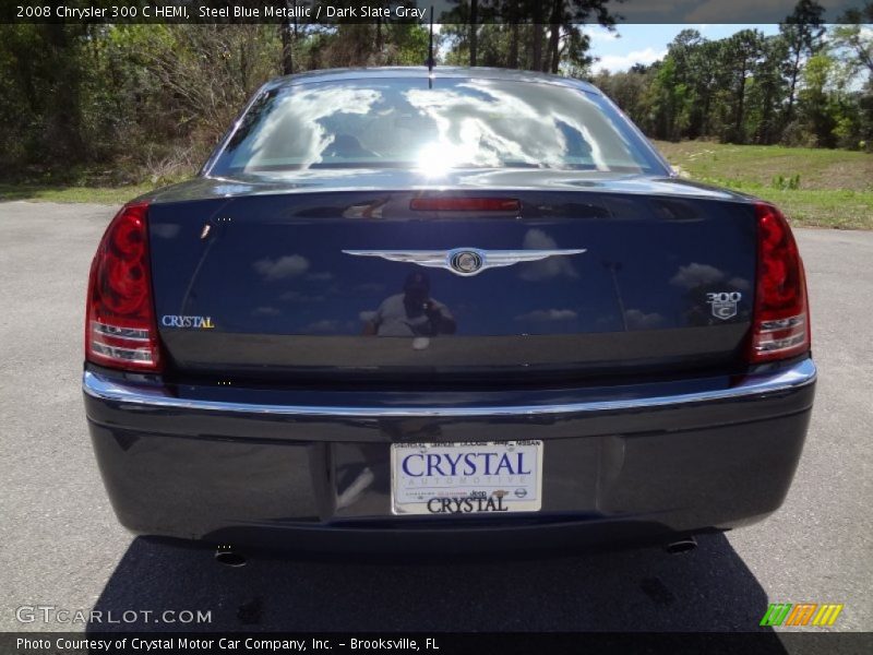 Steel Blue Metallic / Dark Slate Gray 2008 Chrysler 300 C HEMI