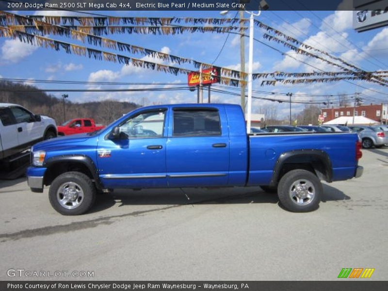 Electric Blue Pearl / Medium Slate Gray 2007 Dodge Ram 2500 SLT Mega Cab 4x4