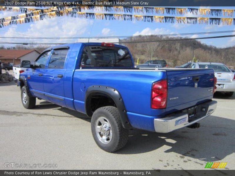 Electric Blue Pearl / Medium Slate Gray 2007 Dodge Ram 2500 SLT Mega Cab 4x4