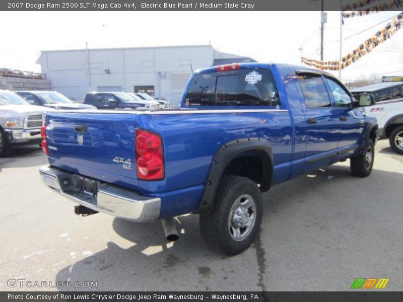 Electric Blue Pearl / Medium Slate Gray 2007 Dodge Ram 2500 SLT Mega Cab 4x4