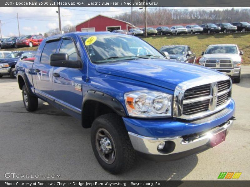 Electric Blue Pearl / Medium Slate Gray 2007 Dodge Ram 2500 SLT Mega Cab 4x4