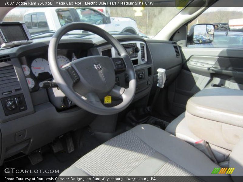 Electric Blue Pearl / Medium Slate Gray 2007 Dodge Ram 2500 SLT Mega Cab 4x4