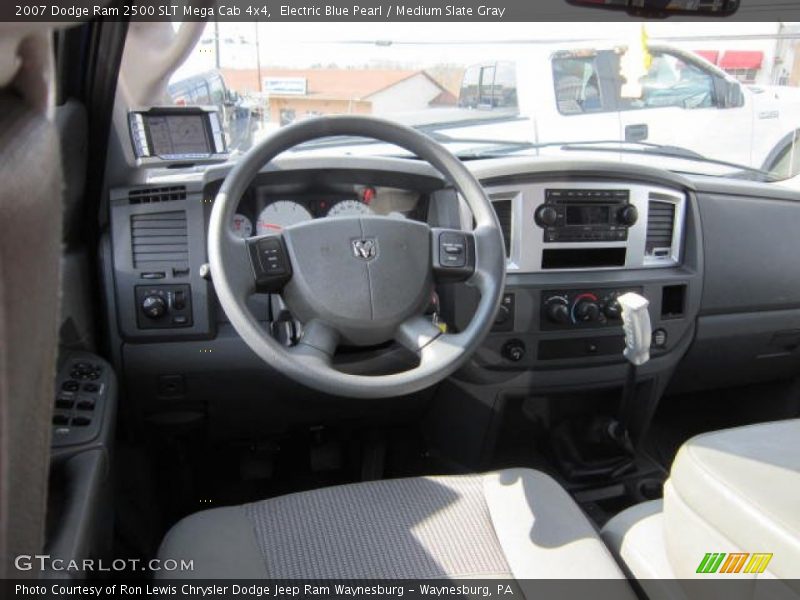 Electric Blue Pearl / Medium Slate Gray 2007 Dodge Ram 2500 SLT Mega Cab 4x4