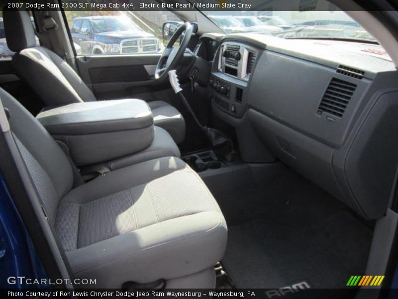 Electric Blue Pearl / Medium Slate Gray 2007 Dodge Ram 2500 SLT Mega Cab 4x4