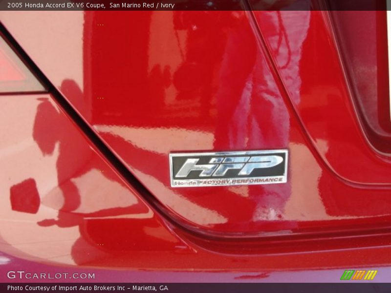 San Marino Red / Ivory 2005 Honda Accord EX V6 Coupe