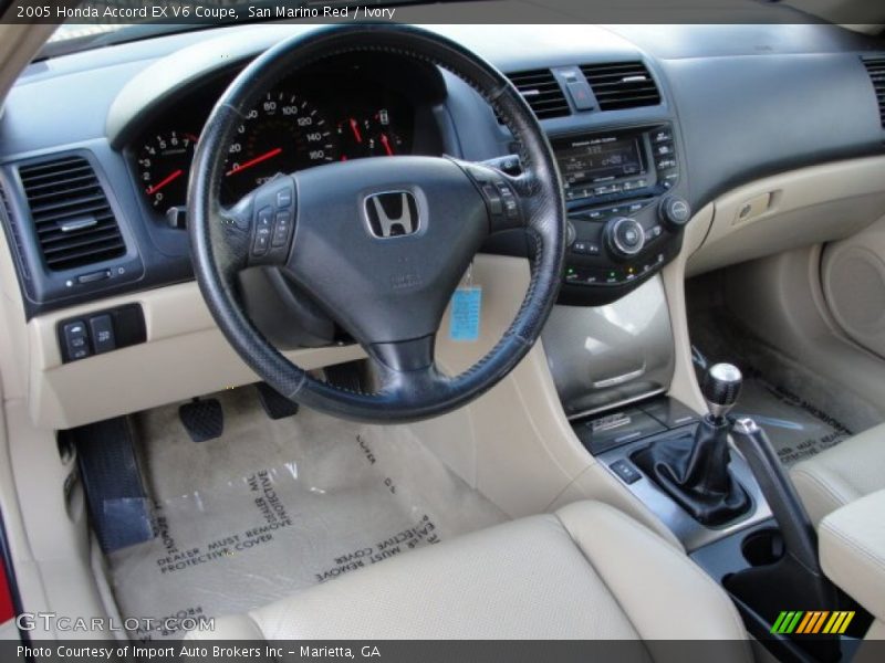 Ivory Interior - 2005 Accord EX V6 Coupe 