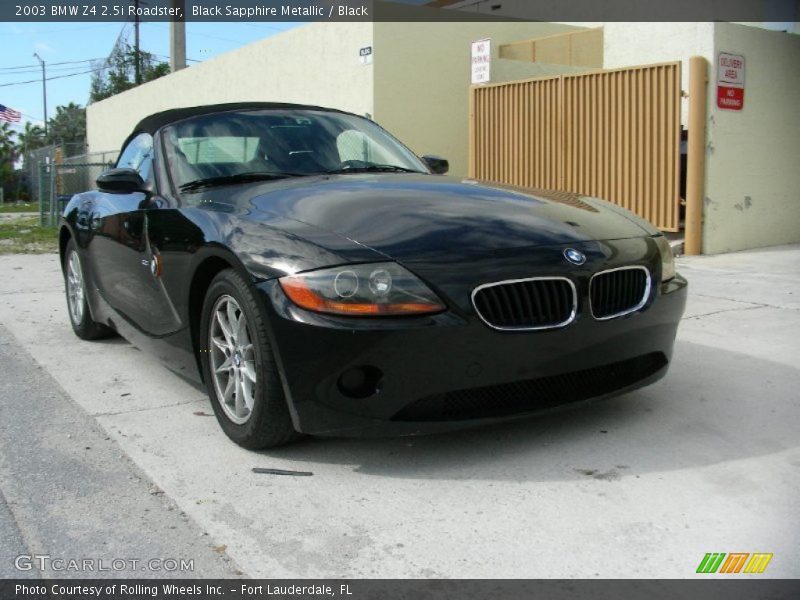 Black Sapphire Metallic / Black 2003 BMW Z4 2.5i Roadster