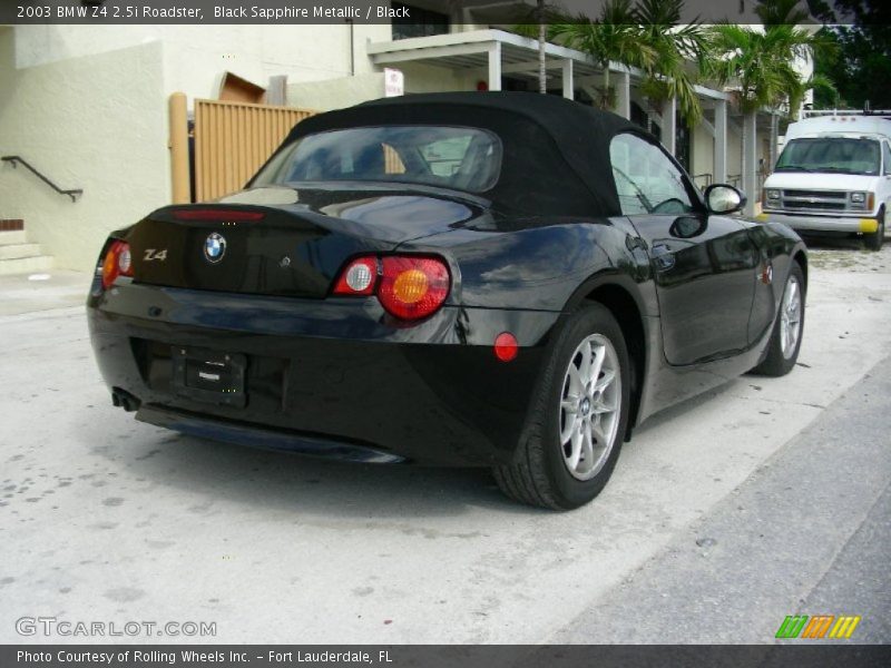 Black Sapphire Metallic / Black 2003 BMW Z4 2.5i Roadster