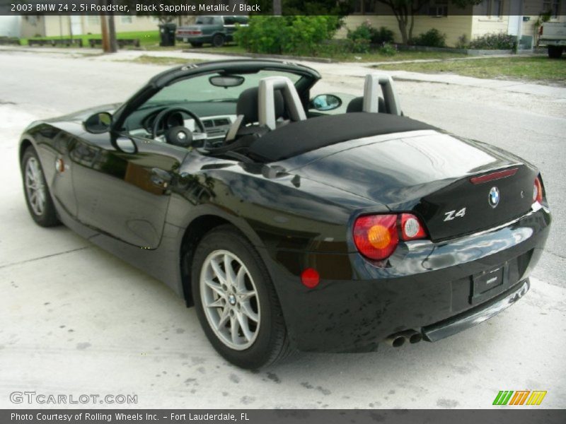Black Sapphire Metallic / Black 2003 BMW Z4 2.5i Roadster