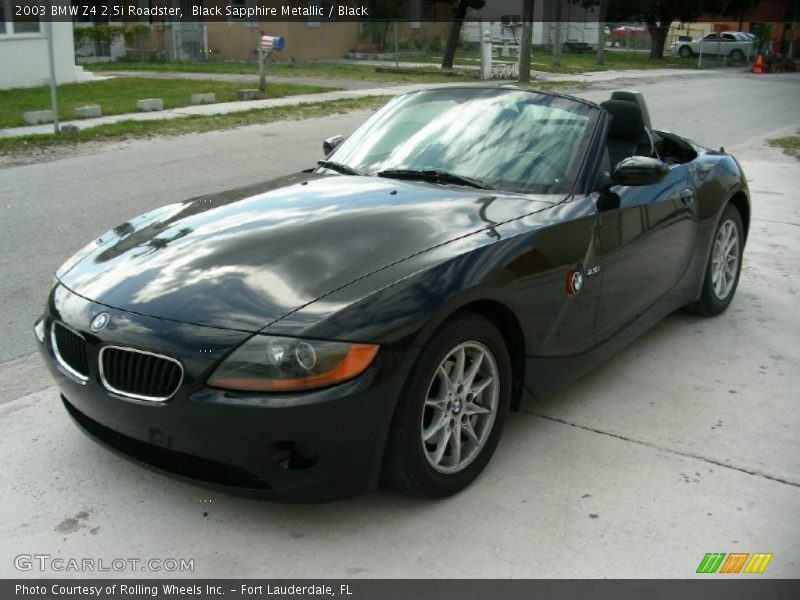 Black Sapphire Metallic / Black 2003 BMW Z4 2.5i Roadster