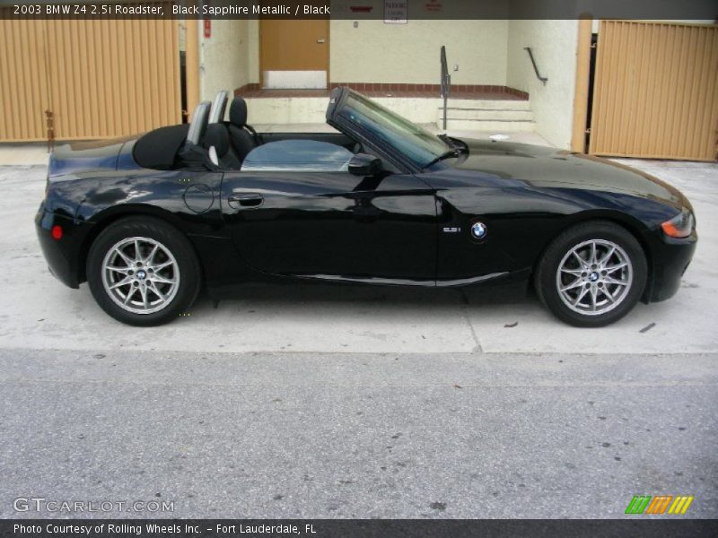 Black Sapphire Metallic / Black 2003 BMW Z4 2.5i Roadster