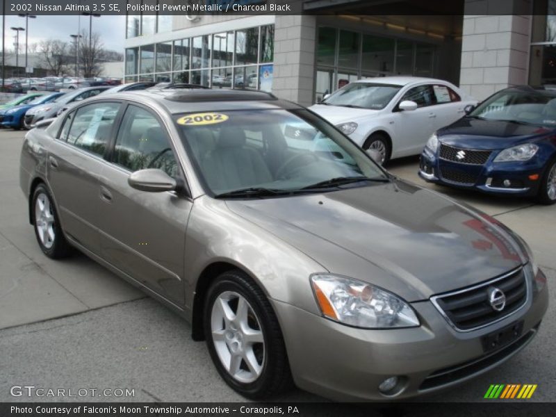 Polished Pewter Metallic / Charcoal Black 2002 Nissan Altima 3.5 SE