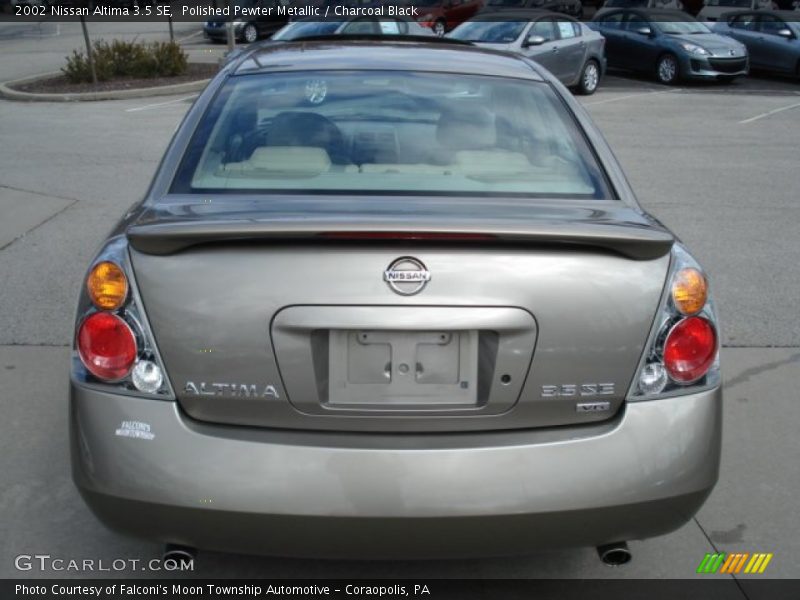 Polished Pewter Metallic / Charcoal Black 2002 Nissan Altima 3.5 SE