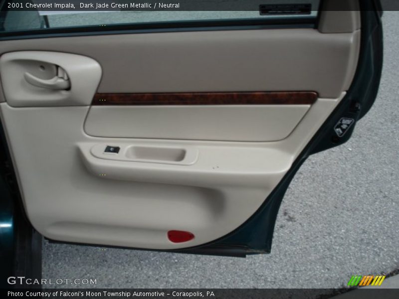 Dark Jade Green Metallic / Neutral 2001 Chevrolet Impala