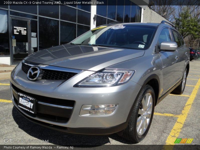 Liquid Silver Metallic / Black 2009 Mazda CX-9 Grand Touring AWD