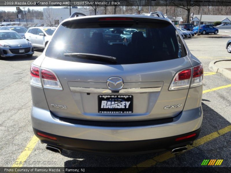 Liquid Silver Metallic / Black 2009 Mazda CX-9 Grand Touring AWD