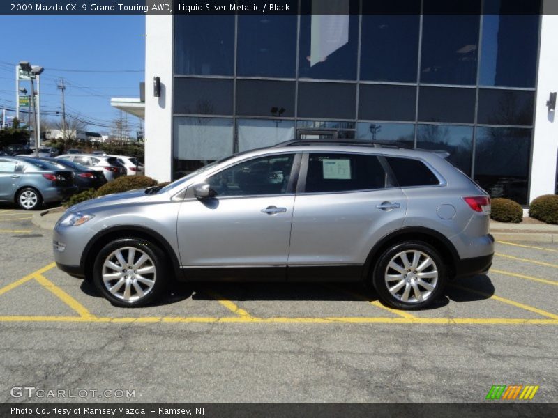 Liquid Silver Metallic / Black 2009 Mazda CX-9 Grand Touring AWD