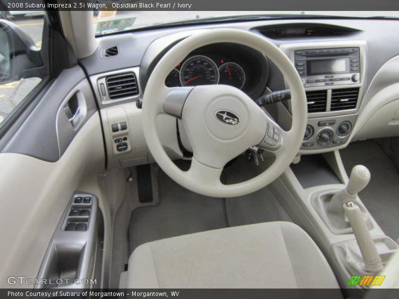 Obsidian Black Pearl / Ivory 2008 Subaru Impreza 2.5i Wagon