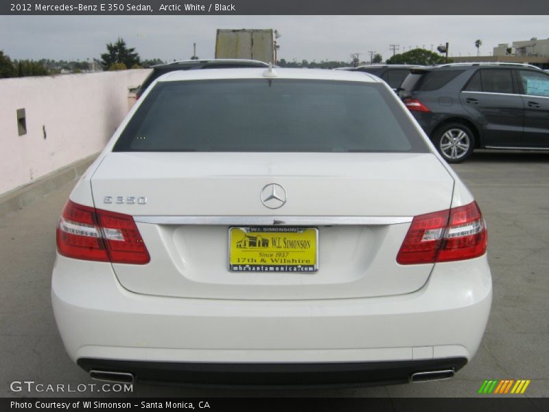 Arctic White / Black 2012 Mercedes-Benz E 350 Sedan
