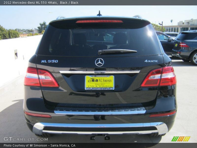 Black / Black 2012 Mercedes-Benz ML 550 4Matic