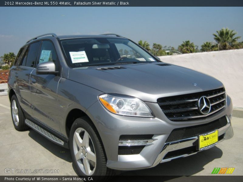 Palladium Silver Metallic / Black 2012 Mercedes-Benz ML 550 4Matic