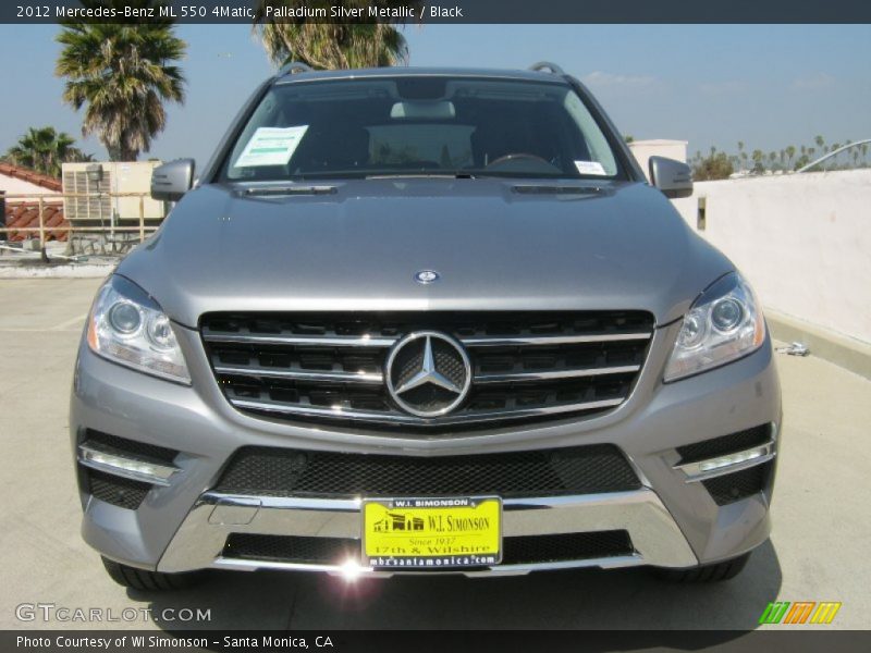 Palladium Silver Metallic / Black 2012 Mercedes-Benz ML 550 4Matic