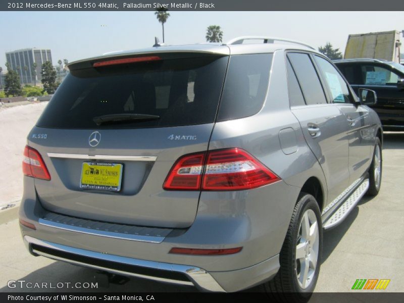 Palladium Silver Metallic / Black 2012 Mercedes-Benz ML 550 4Matic