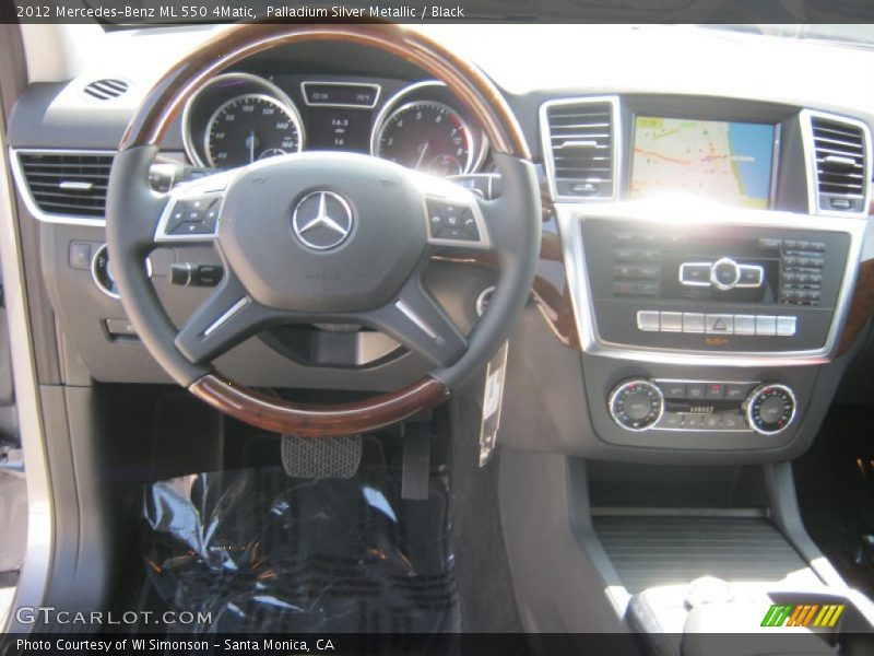Palladium Silver Metallic / Black 2012 Mercedes-Benz ML 550 4Matic